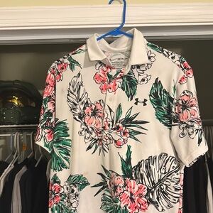 Under Armor Floral Golf Polo